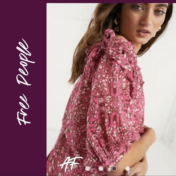 FREE PEOPLE JET SET MINI DRESS Fuchsia Combo - Picture 2 of 9